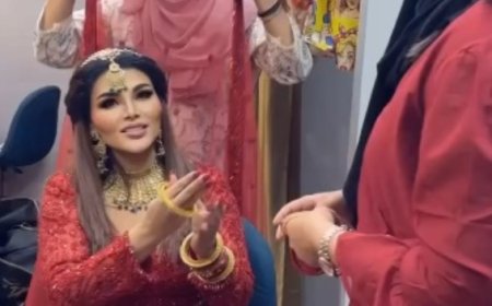 दुल्हन की तरह सज कर बोली राखी सावंत 'पाकिस्तान के लड़कों क्या आप निकाह के लिए रेडी हो'