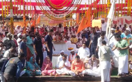 ओंकारेश्वर पहुंचे सीएम डॉ मोहन यादव:संत दादा गुरु की नर्मदा परिक्रमा समापन कार्यक्रम में हुए शामिल